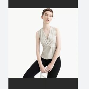 J. Crew Pink Boucle Wrap Top